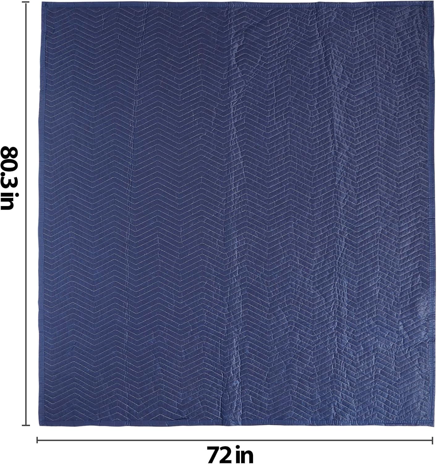 Nouva Moving Blankets 12 Pack, Heavy Duty 72" x 80" (35lb/dz) Packing Blankets Furniture Blankets Furniture Moving Pads for Protecting Furniture Moves & Storage, Deep Blue and Black
