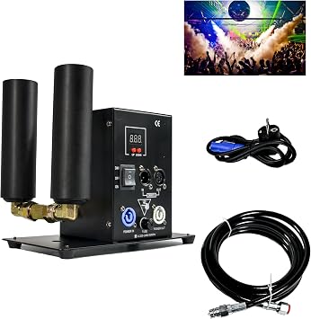 1500W Professional Confetti Machine RGB 12LEDs 2Head CO2 Fog Machine Digital CO2 Jet Machine