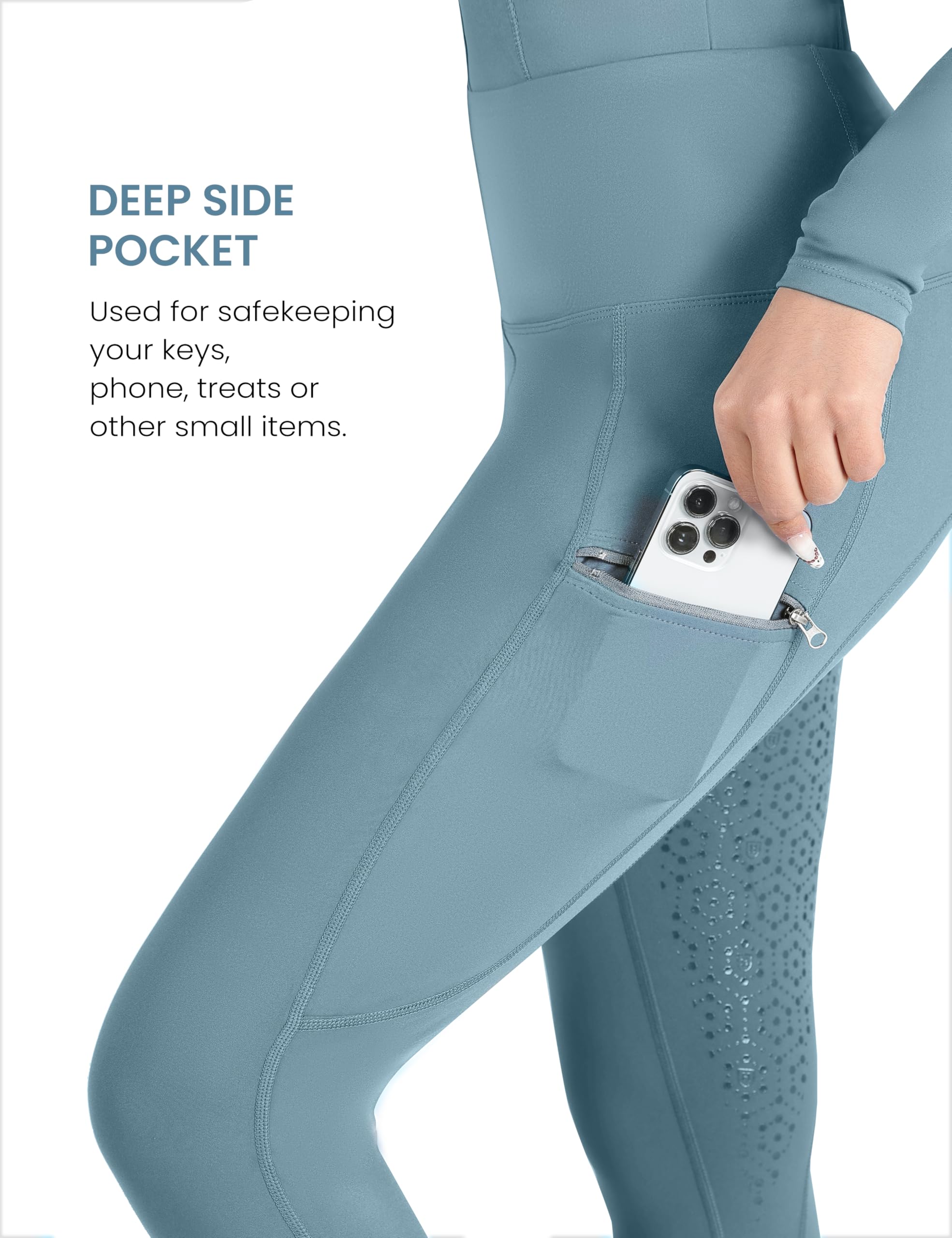 Harrison Howard Pantaloni da equitazione da donna con tasche con cerniera Pantaloni da equitazione da donna