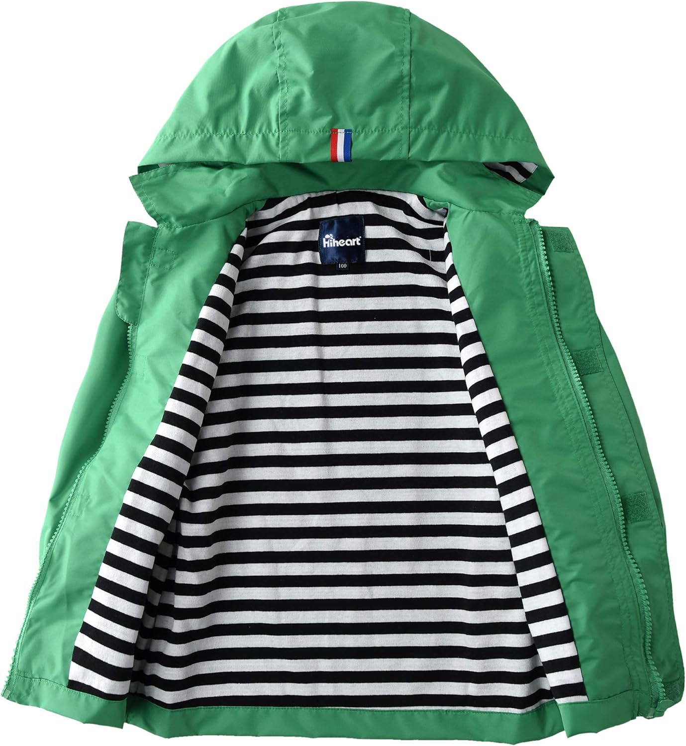 Hiheart Boys Girls Waterproof Hooded Jackets Cotton Lined Rain Jackets - Image 4