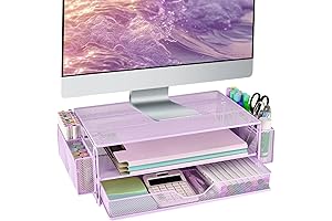 Glamorous Purple Desk Stand Enhances Desktop Ambiance