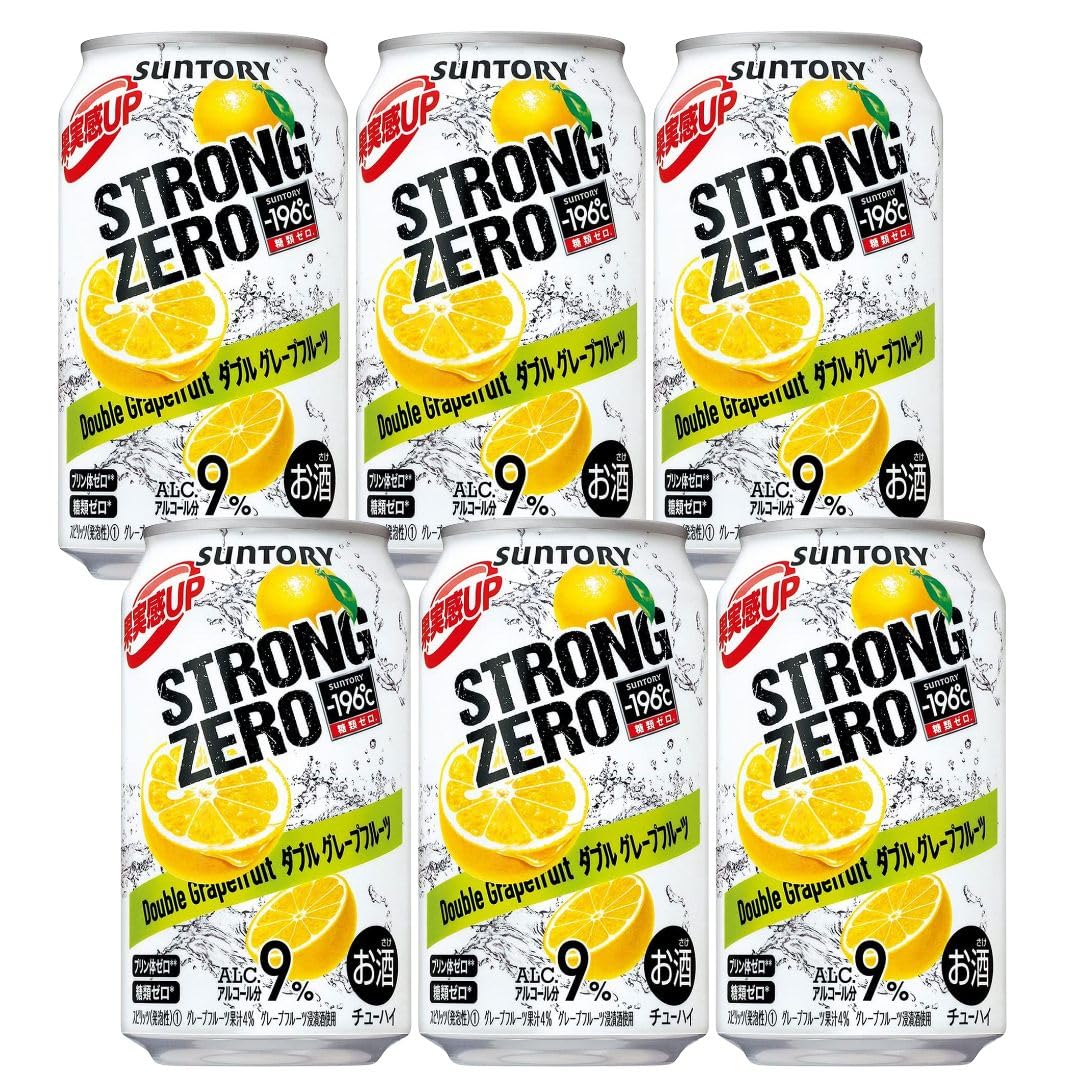 Suntory -196℃ Strong Zero Sugar Free Sparkling Shōchū Highball (Chūhai) Vodka Spritzer Cocktail 350ml 9% Alc./Vol (Double Shikuwasa Lime (Pack of 6)) - 2