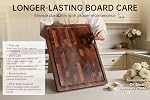 Planches de coupe de bois de noyer pour cuisine, Planche de découpe de grains à double face, plateau épais avec poignée, préparation de repas de bloc de boucherie de charcuterie & Servir avec une boîte cadeau, 17"×13"×1"
