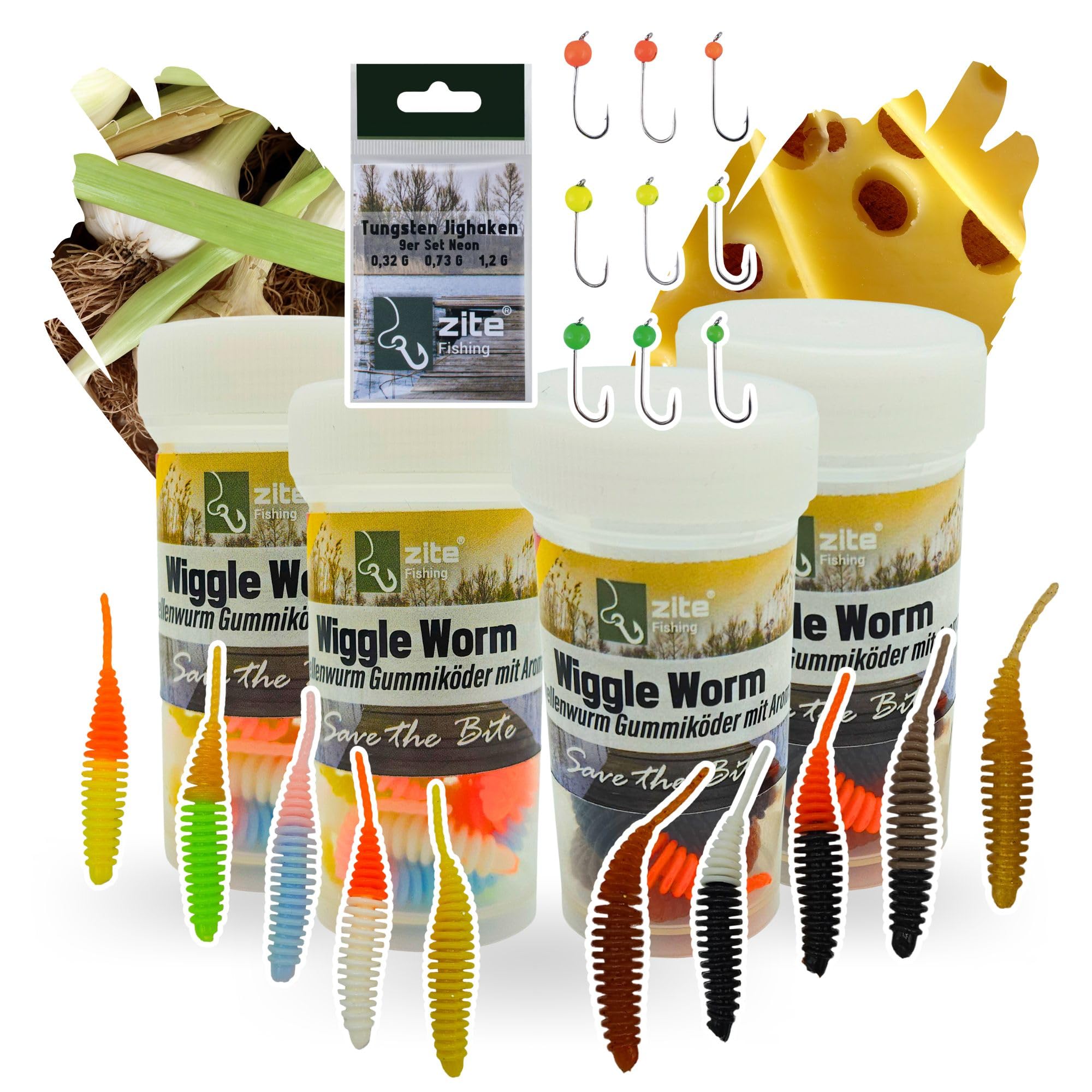 XXL Forellen Gummiköder Set - UL-Köder Bundle Mit Mighty Mag, Curly Viper, Wiggle Worm & Haken + GRATIS ÜBERRASCHUNG