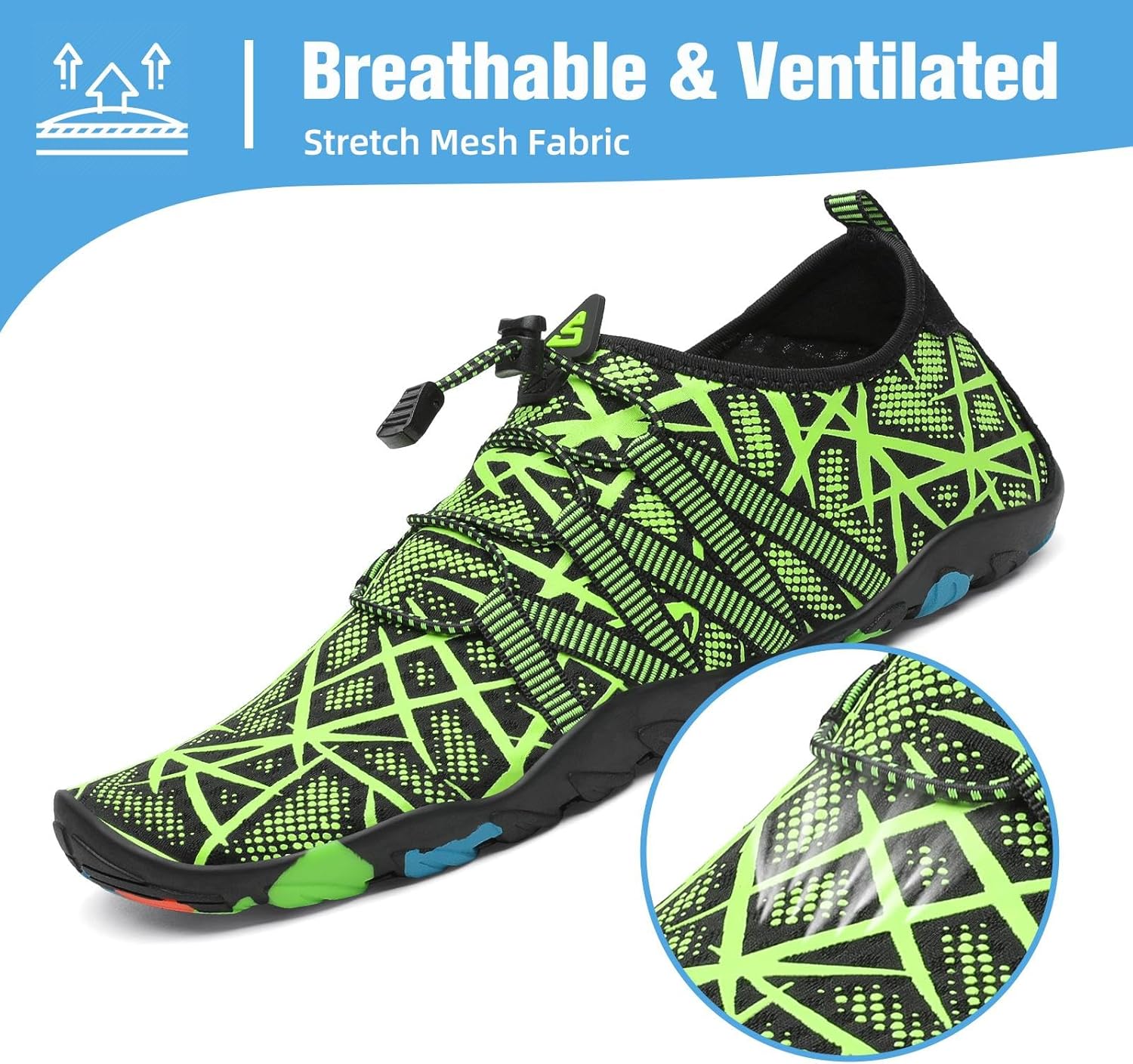 Mishansha Water Shoes for Women Men Barefoot Beach Shoe Quick Dry Aqua Swim Socks for Surfing Yoga Size 4.5-15 Women/3-13.5 Men - Image 3