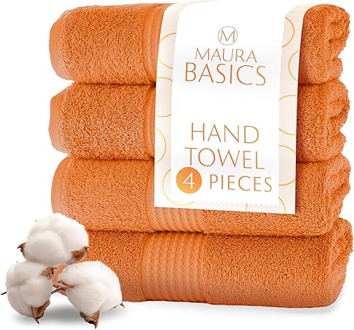 Maura Basics Performance - Toallas de mano con lazo para colgar, tamaño estándar americano de 16 x 30 pulgadas, suaves, duraderas, de larga duración