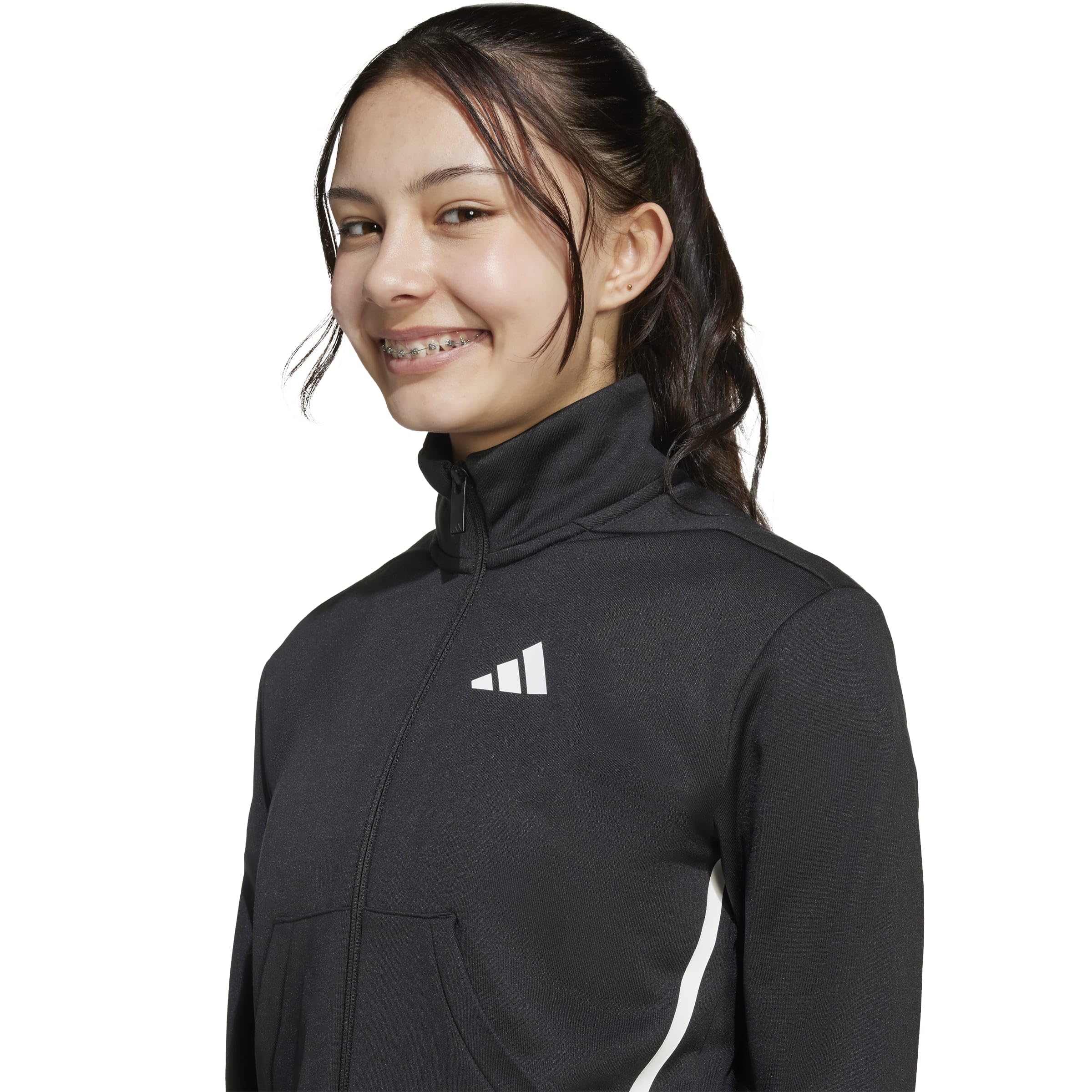 adidas Mädchen Train Essentials Game & GO Full Zip Crew