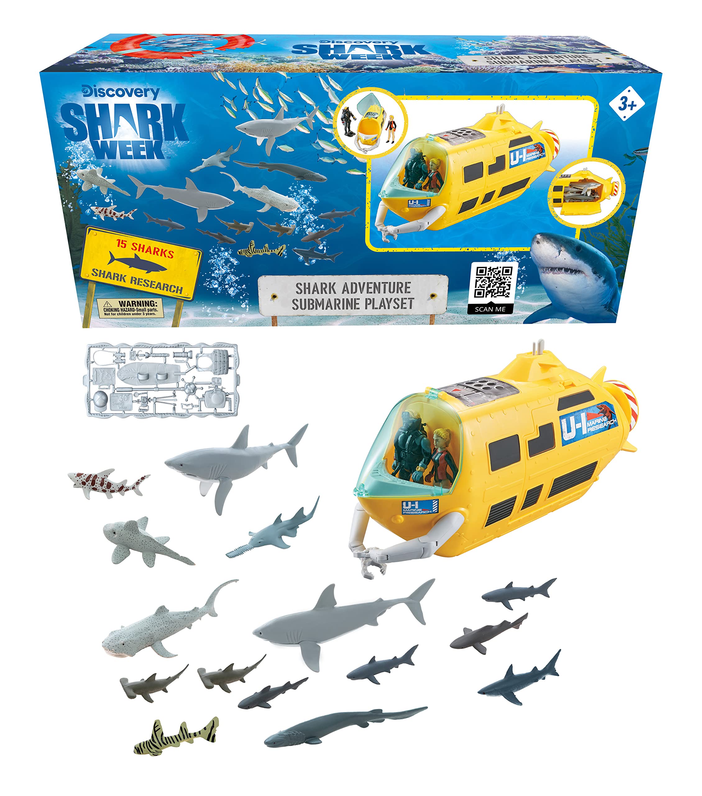 Buy Shark Week Discovery Submarine Toy Playset, Realistic Shark Collection, Submarine, Action