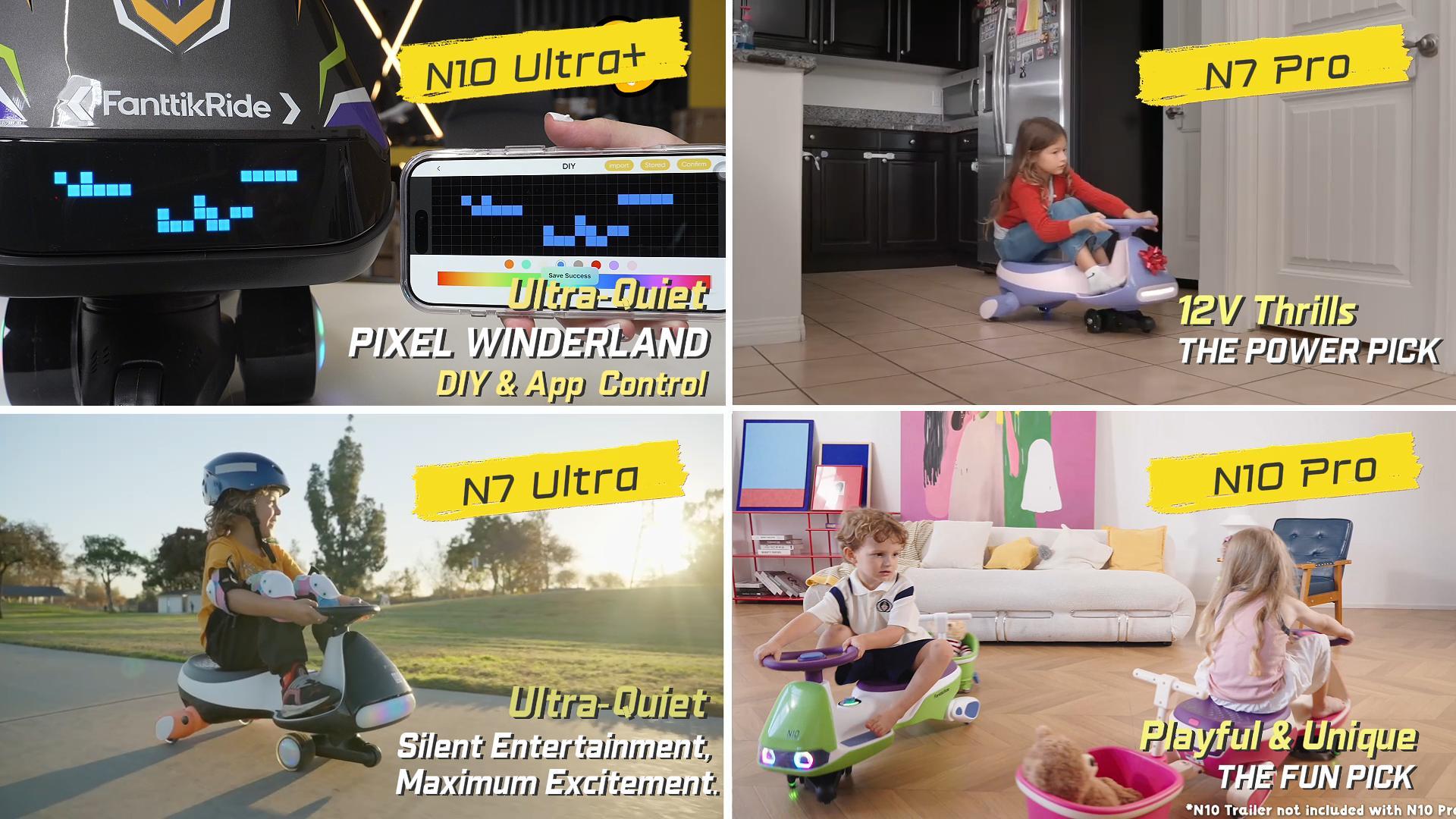 Amazon.com: FanttikRide N7 Pro Electric Wiggle Car, Flashing