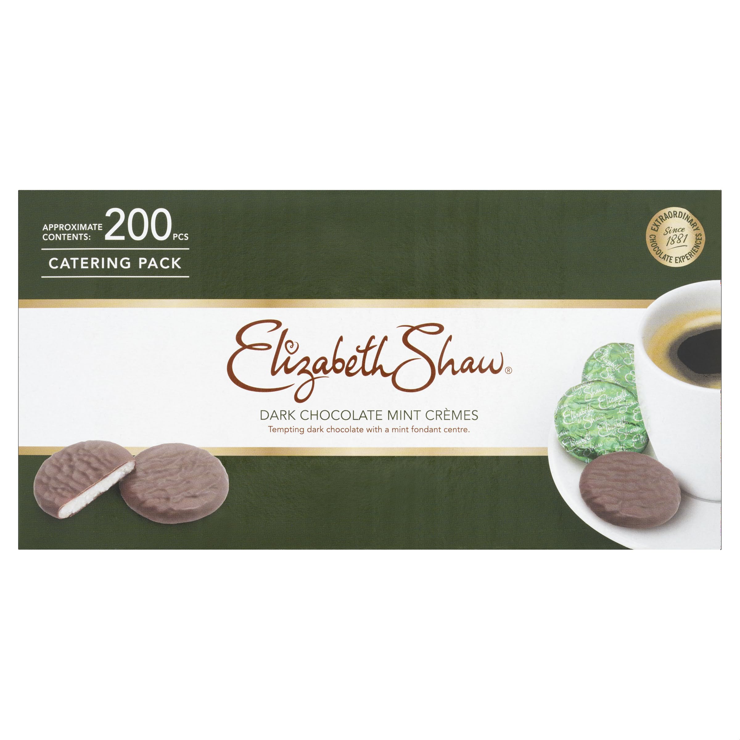 Elizabeth Shaw Dark Mint Creme Catering Pack - | Rich and Luxurious Dark Chocolate with Mint Fondant centre - Hospitality - Weddings - Events & Parties, Christmas