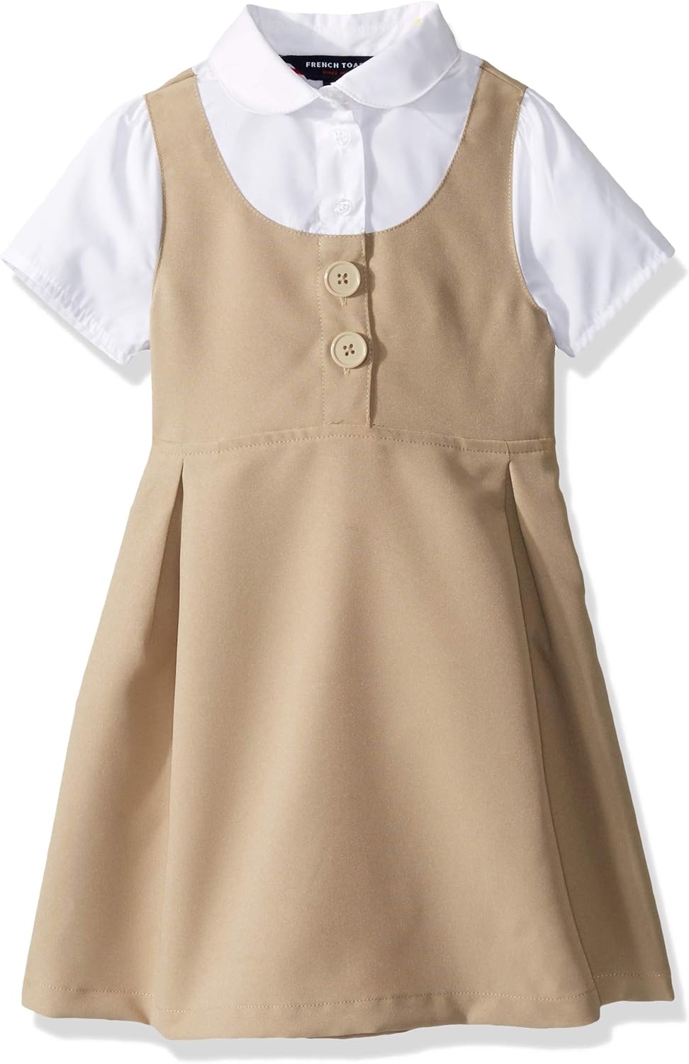 French Toast Girls' Peter Pan 2-fer Dress: Clothing