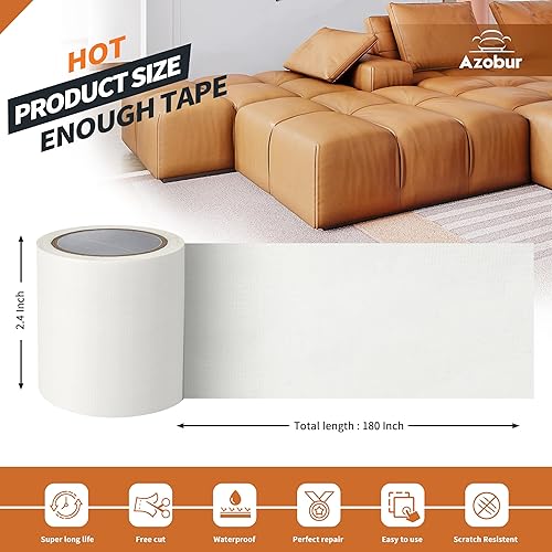 Miniatura 2 de Cinta de reparación de cuero, parche adhesivo de cuero para sofás, asientos de automóvil, bolsos, chaquetas, parche de primeros auxilios de 2.4 x 15