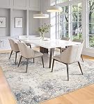 Zone Rug 8x10 Modern Abstract Rug lavable, Non-dérapant Low Pile Soft Grand Tapis pour le salon, Chambre, Salle à manger, Home Office Tapis Salon (Beige Blue)