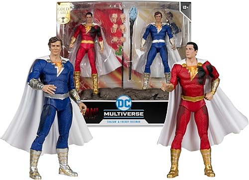 Miniatura 13 de McFarlane Toys - DC Multiverse Shazam & Freddy Freeman - Juego de 2 figuras de acción de 7 pulgadas, etiqueta dorada, exclusiva de Tienda