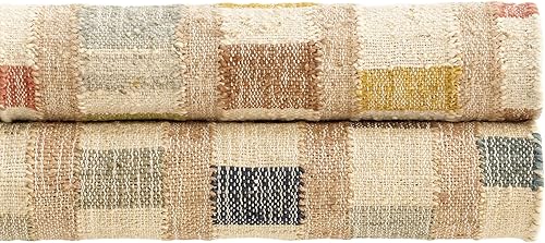 Miniatura 7 de Dash and Albert Mosaic - Alfombra de yute tejida a mano, 5 x 8 pies, patrón geométrico múltiple