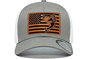 Fishing Gifts Fishing Hat Hooks Unique Fish Stuff Flag Trucker Hat Gift...