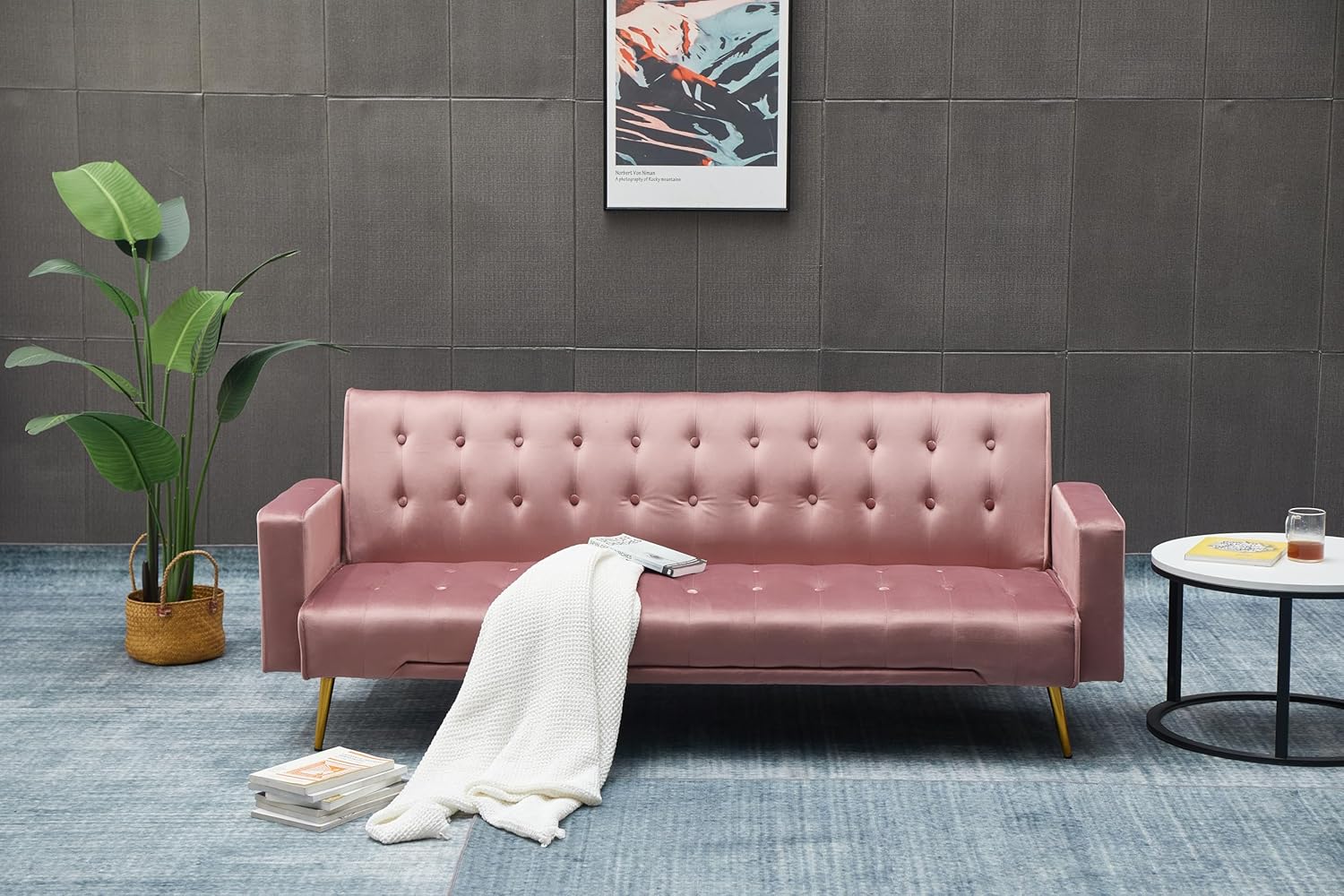 MODCART 75.2" Modern futon Sofa Bed with Versatile