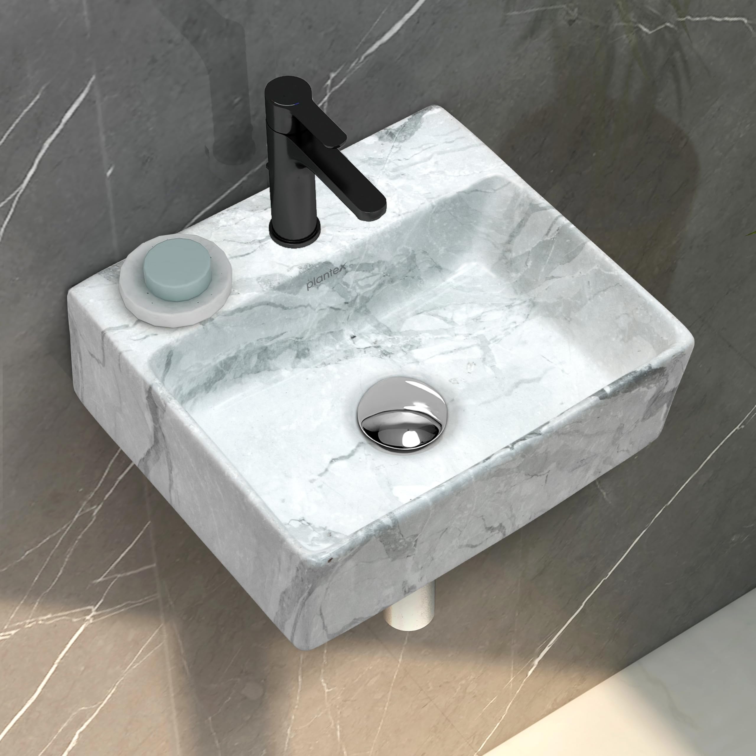 Plantex Ceramic Wash Basin - Black -21