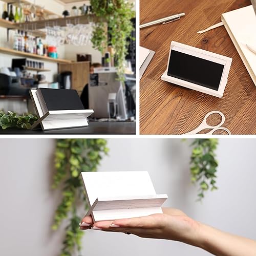 Miniatura 6 de TOROS store Tarjetero de madera para escritorio (nogal blanco)