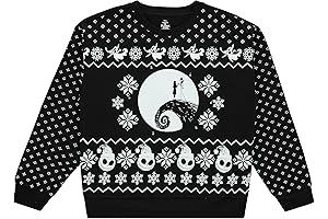 Ladies Jack Skellington Light-Up Sweatshirt: Get Ready to Jingle with the Pumpkin King!