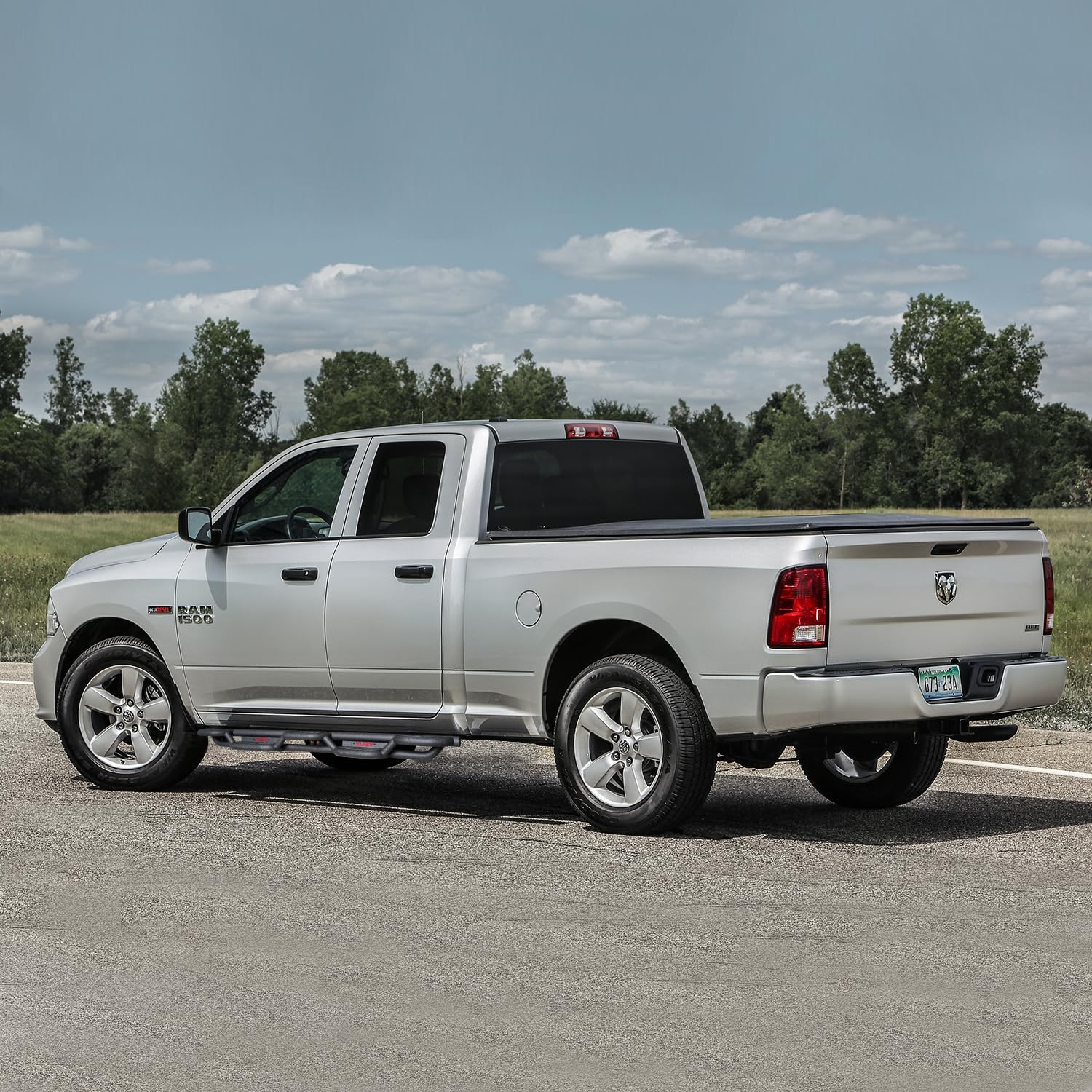 Drop Down Side Step Bars Running Boards Compatible with 2009-2024 Dodge Ram 1500 Quad Cab (19-24 Classic ONLY) and 2010-2024 Dodge Ram 2500 3500 4500 5500 Quad Cab