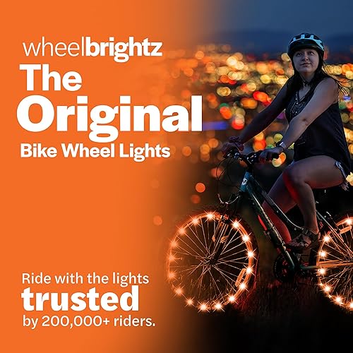 Vista 94 de Wheelbrightz - Luces LED para rueda de bicicleta, brillantes y coloridas - Se adaptan a neumáticos delanteros o traseros - Tubo resistente a la Verde
