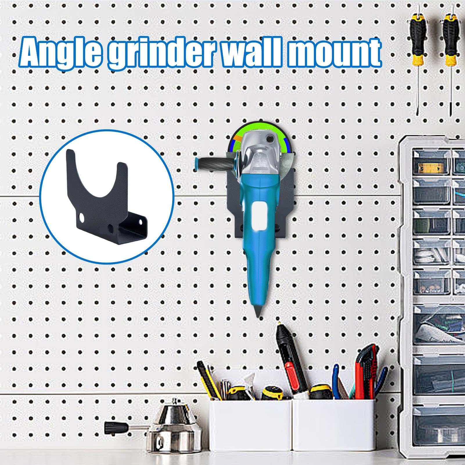 Angle Grinder Rack - Wall Mount Tool Holder Steel Organizer | Grinder Wall Mount, Polisher Storage Stand, Garage Cabinet Hanger for Home Workshop Utility Room Tool Storage Equipment Organizer — view 3