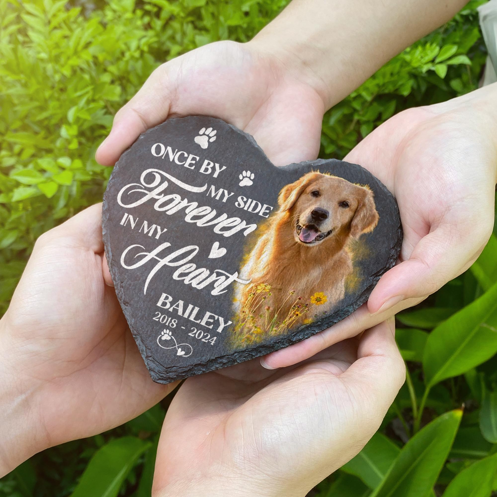 Personalized Dog Memorial Stone, Dog Memorial Gift for Loss of Dog, Pet Memorial Stone, Customized Gifts for Dog Lovers, Pet Plaque Memorial Dog, Garden Stone for Loss of Dog, Pet Grave Stones for Dog