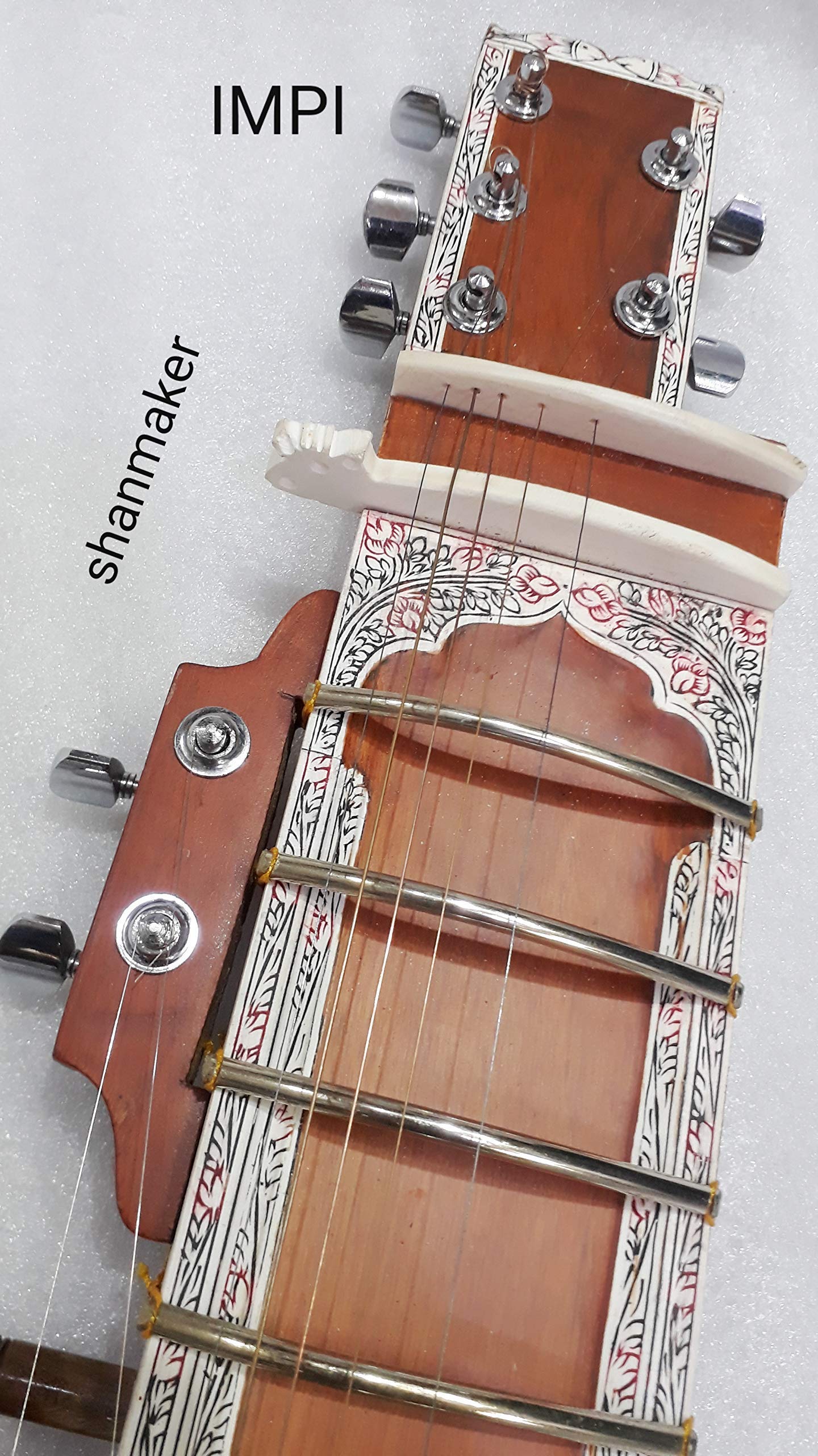 Sitar professionale da concerto di qualità, semi elettrico ben stagionato, fatto a mano