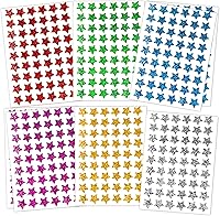 Vista 1 de Paquete de 1620 unidades, 6 colores, calcomanías holográficas pequeñas de estrella para recompensa de niños, tabla de comportamiento, suministros