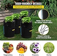 Vista 5 de VEVOR Sistema Hidropónico DWC, 5 Galones 4 Cubetas, Cubo de Cultivo de Agua Profunda, Kit de Cultivo Hidropónico con Bomba, Piedra de Aire