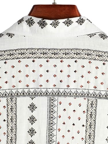 Vista 6 de VATPAVE - Camisas tropicales de verano para hombre, manga corta y botones, estilo hawaiano