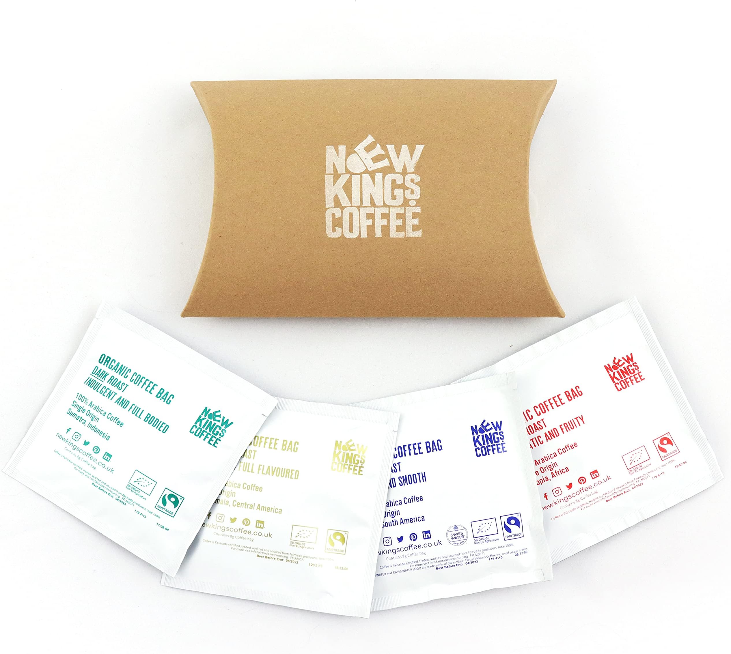 Fresh Ground Coffee Bags - Fairtrade, Organic, Single Origin, 100% Arabica
