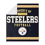 FOCO Pittsburgh Steelers NFL Team Property Of Sherpa Fleece Blanket