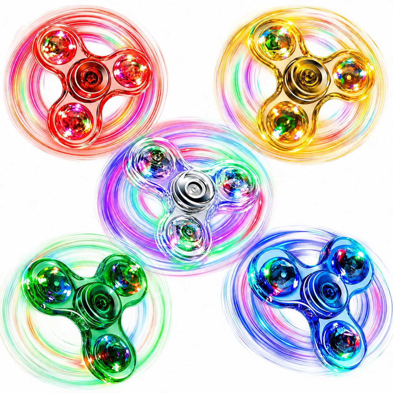 FIGROL Light-Up Spinner 5-Pack