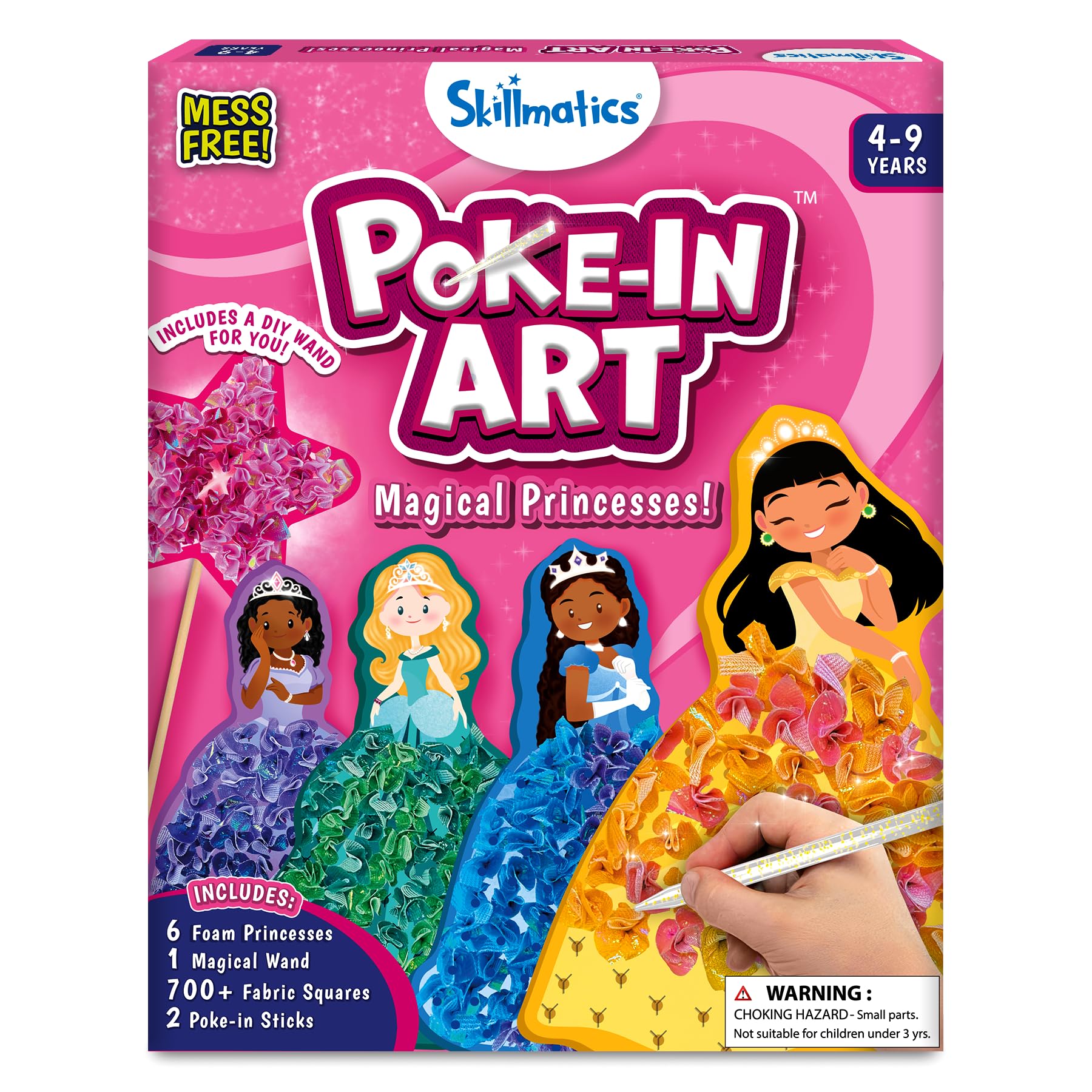 Skillmatics Poke-in Art - Magical Princesses, Mess-Free Fun for Kids, DIY Sewing Craft Kits, Creative Activity, Christmas Gifts for Girls & Boys Ages 4, 5, 6, 7, 8, 9ClimatePartner certified