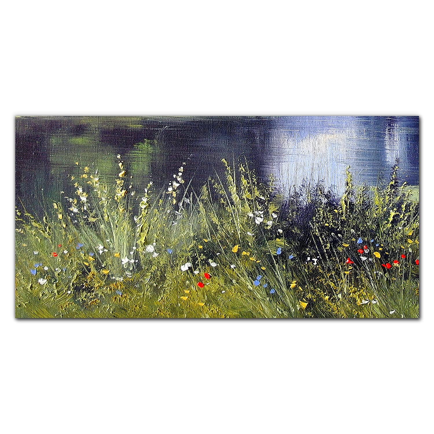 Dosseret en verre fleurs de rivière 140x70cm fiable protection adhésive