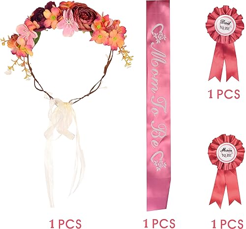 Miniatura 9 de Mom to Be, Mom to Be Baby Shower, regalos de Navidad, decoraciones de baby shower para niñas, baby shower, corona de flor de madre futura, banda de