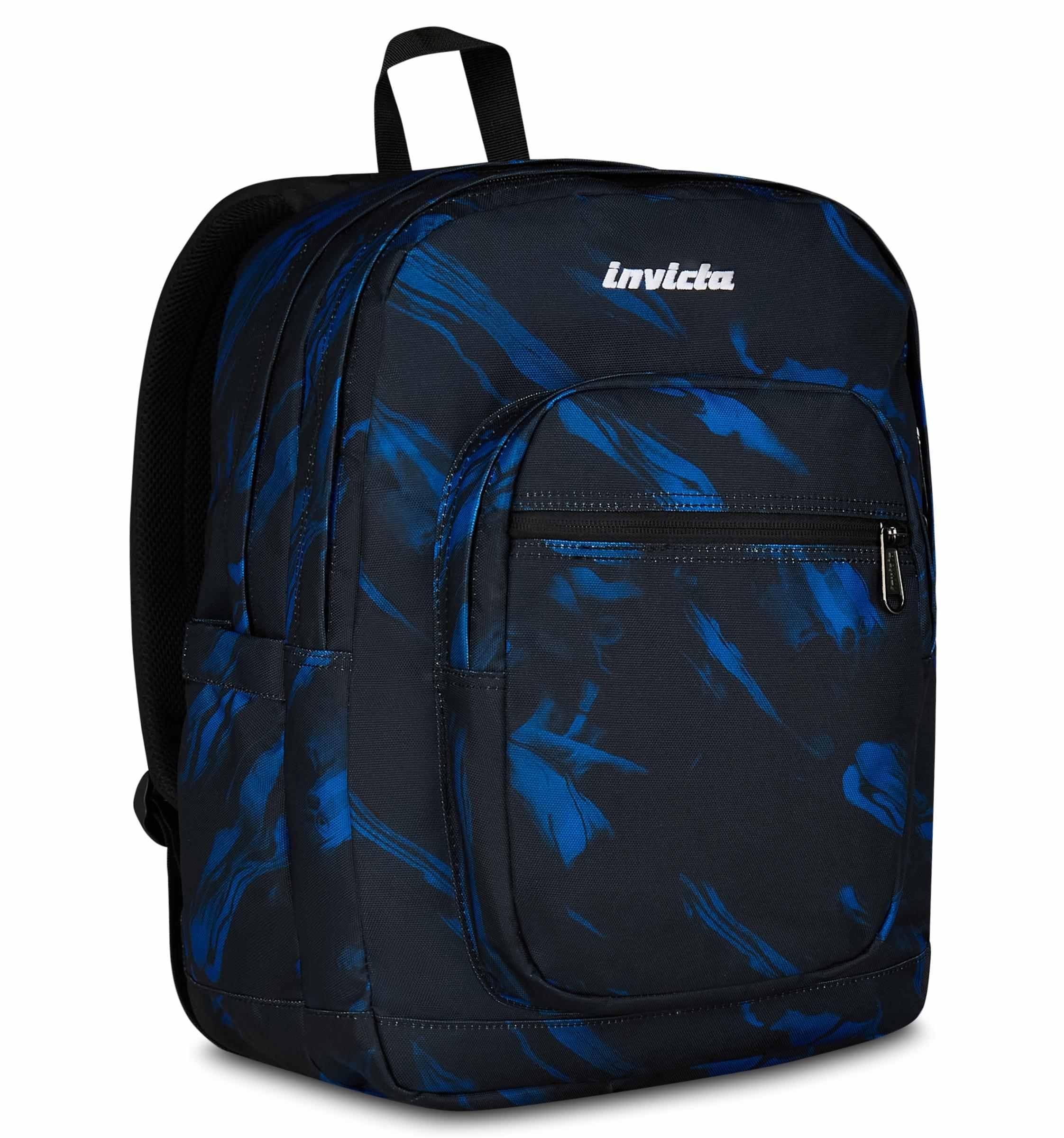 Invicta Zaino Scuola Jelek, Blu, Doppio Scomparto Con Tasca per PC e Tasca per Borraccia, 34 lt, Scuola Media e Superiore, Zaino Ragazzo