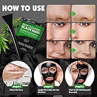 Vista 5 de 20 Pack Blackhead Remover Mask Set, Charcoal Peel Off Black Face Mask with Brush, Blackhead Pore Acne Remover for Face and Nose, Deep Cleansing for