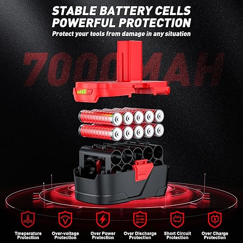 Miniatura 3 de Bonadget 7000mAh C3 Batería de 19.2 Voltios para Reemplazo de Batería Craftsman para Craftsman 19.2 Voltios Litio-ion DieHard XCP 3130211004