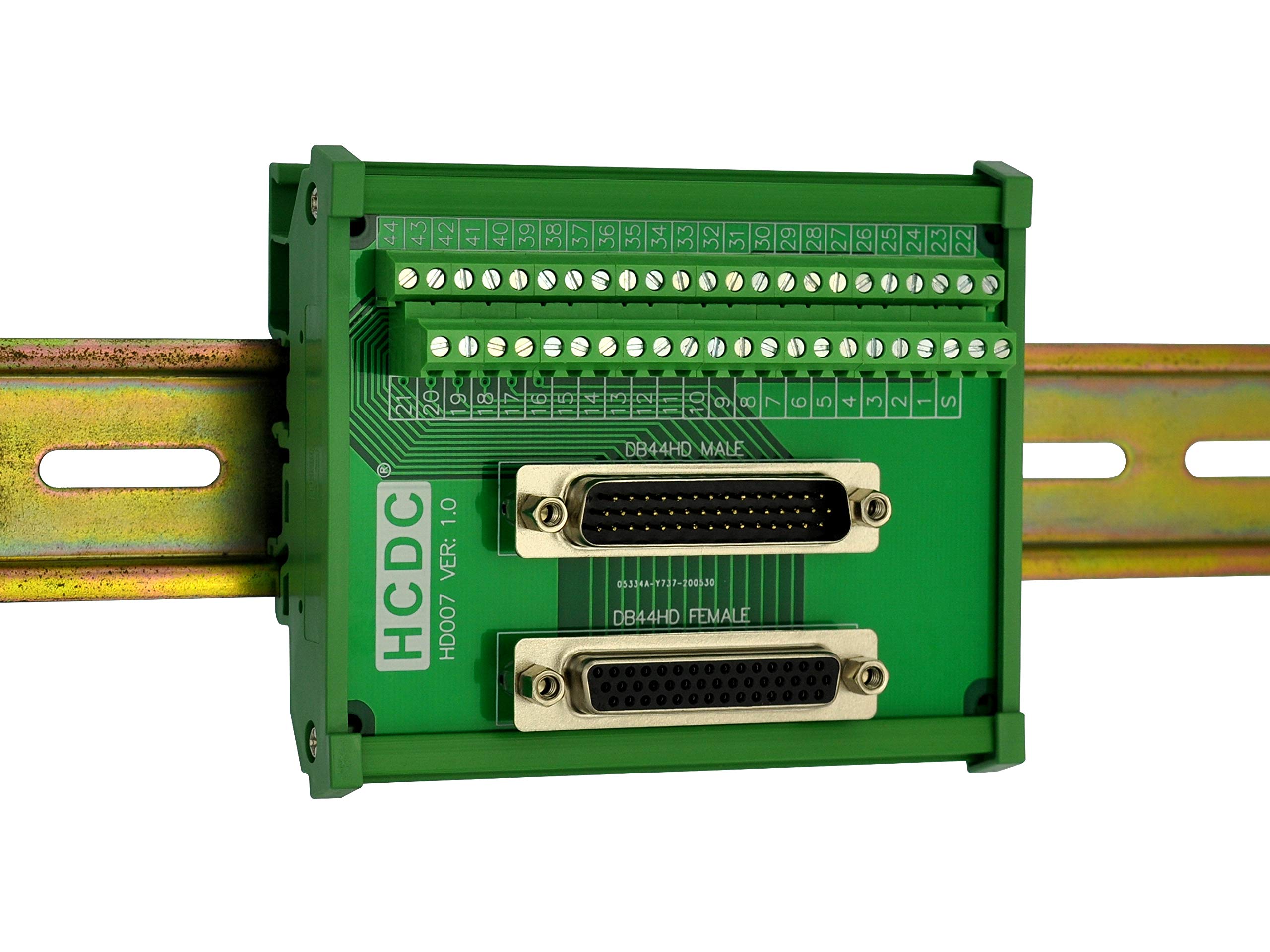 Snapklik.com : HCDC DIN Rail Mount D-SUB 44-Pin Male-Female Interface ...