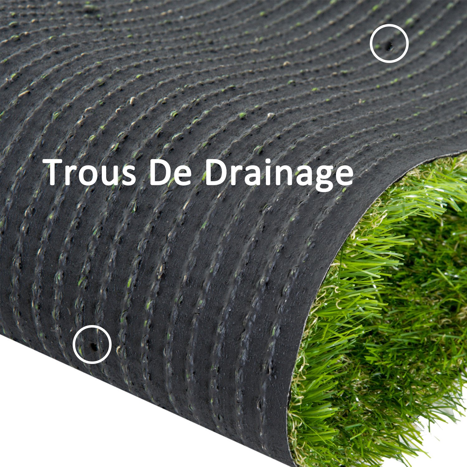 Outsunny Gazon Synthétique Artificiel Moquette Extérieure 3L x 1l m Vert | Intérieure, Herbes Hautes Denses, 2,5 cm
