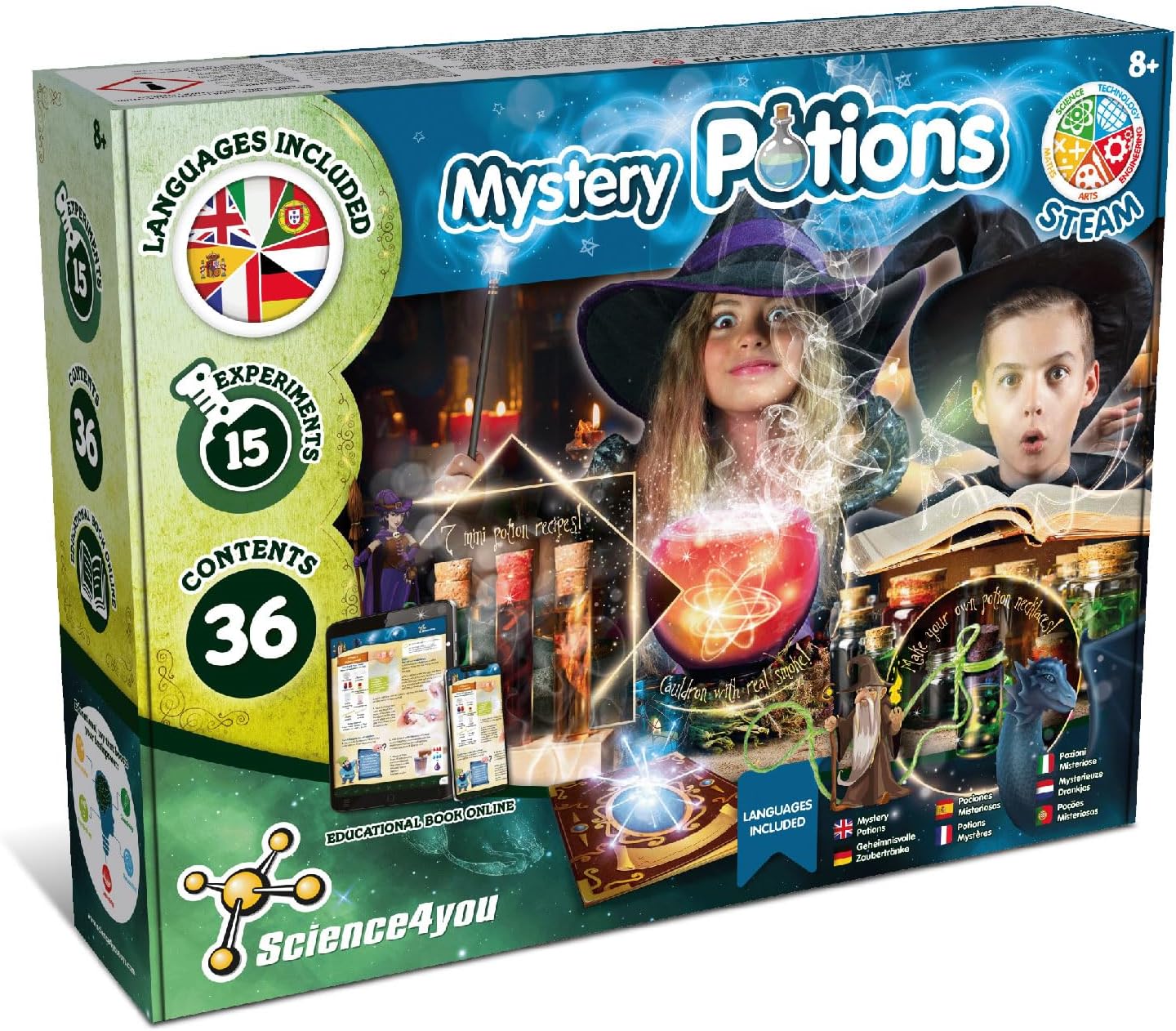– Magic Potions - Potion Making Kit for Children, Create & Mix Your Own Mistery, Magic Cauldron Toy for Kids Age 7 8 9 10 11 12+ Magic Toy & Crafts Set, Original Gift for Wizard Boys & Girls