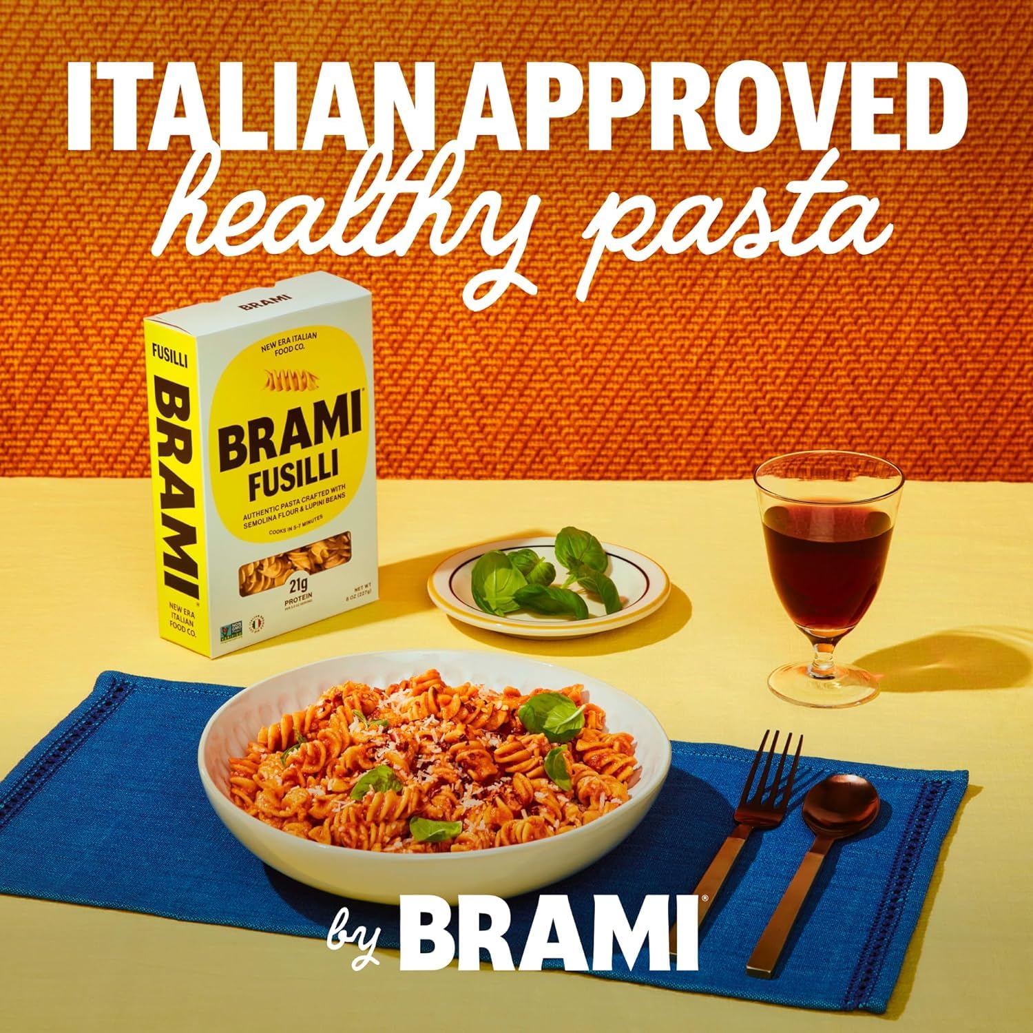 Brami Fusilli Italian Protein Pasta | Low Carb | High Fiber | High Protein | Non-GMO | Keto | Made in Italy | Dry Pasta | Semolina Pasta | Fortified with Heart Healthy Lupini Beans | 12oz (Pack of 8)