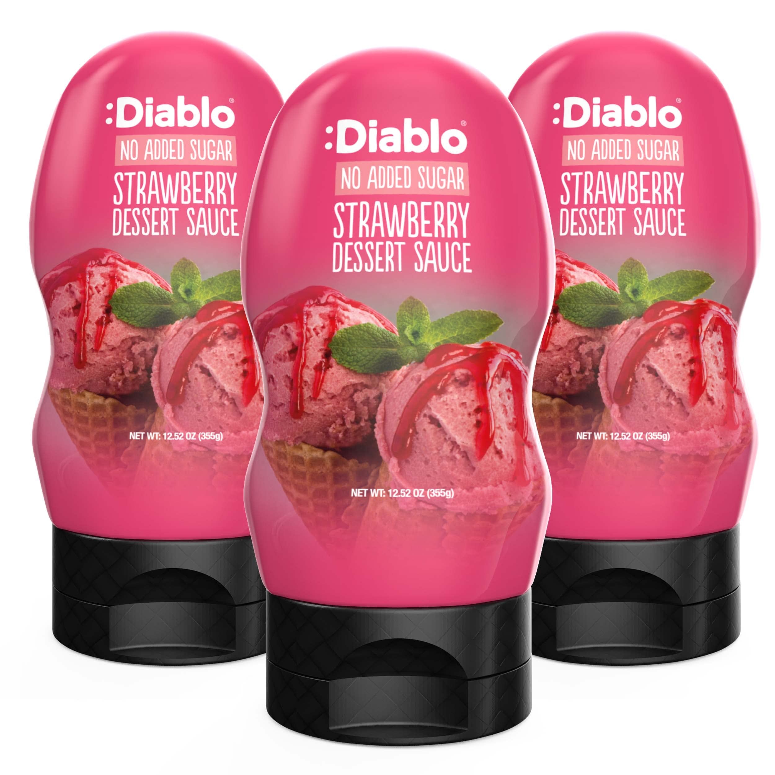 Sponsored Ad – Diablo Sugar Free Dessert Sauce - Gluten-Free Syrup, Drizzle Sweetener, Keto Friendly Flavoring Topping, Perfect for Gifting, No Added Sugar - Strawberry, 355g 12.52oz - 3 Packs