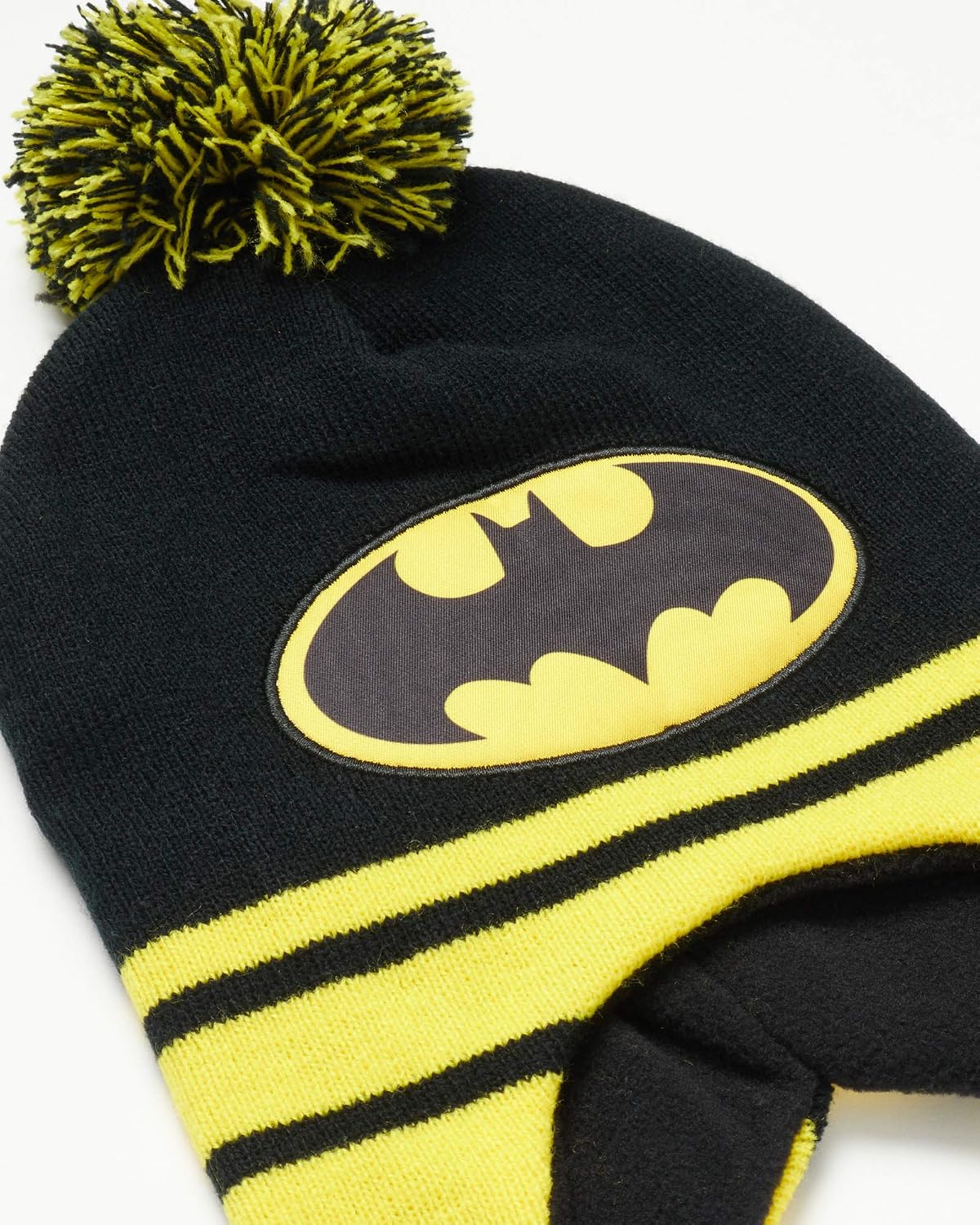 DC Comics Boys Batman Winter Hat 2 Pair Gloves or Mittens Set (Toddler/Little Boys)
