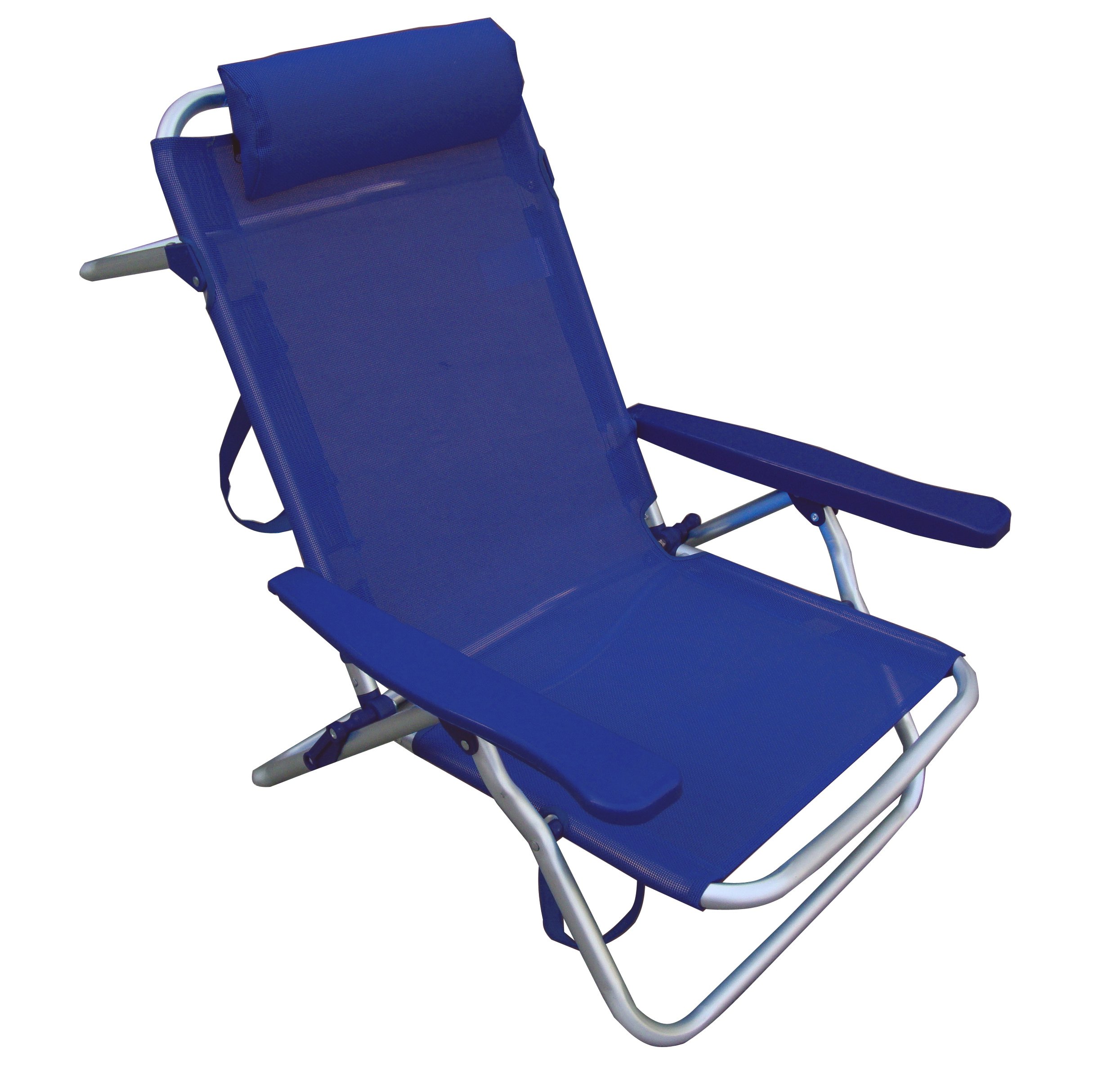 Spiaggina reclinabile in alluminio blu cm.53 x 62 x 77 h