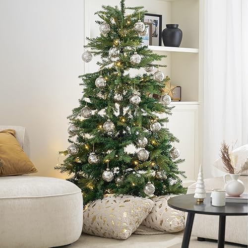 Miniatura 100 de DN DECONATION Deep Red Glass Christmas Ornaments, Set of 9, 3.15' Hanging Christmas Baubles for Xmas Tree Decoration, Wedding Party Gift