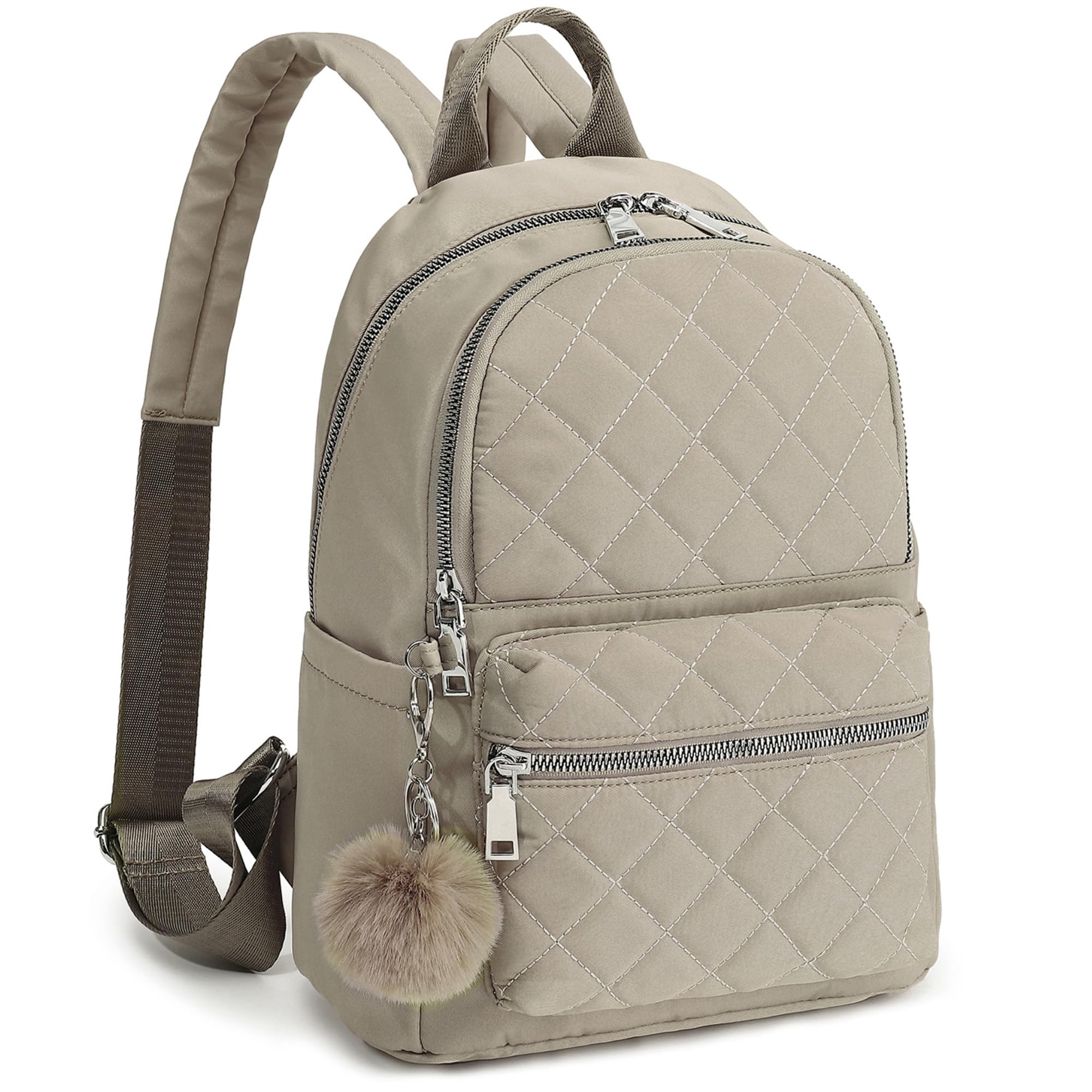 TANTOMI Mini Backpack Purse for Women Lightweight Small Backpack Purse Travel bookbag with Pom